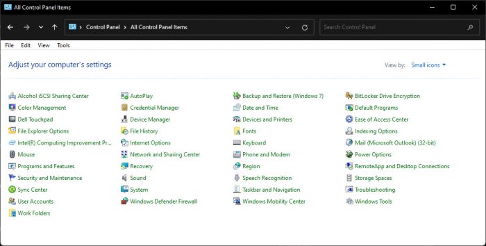 List of Windows Control Panel Applets (CPL Files) 1 Applets in Control Panel