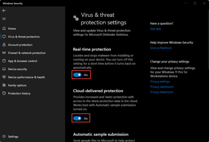 What Is Microsoft Defender Exploit Guard And How To Configure It 1 Enable real time and cloud delivered protection
