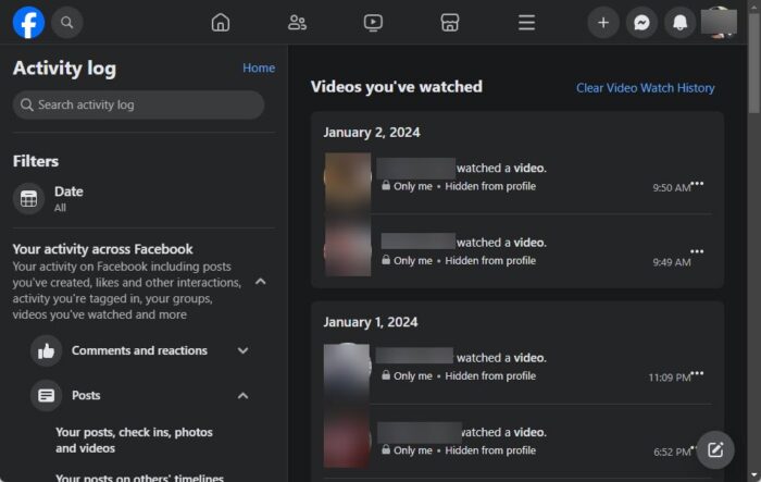 How To Find Recently Watched Videos On Facebook For Desktop, Android, iOS 5 Find watched videos on Facebook through browser