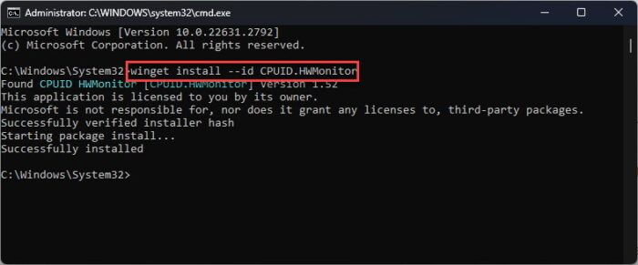 Install HWMonitor