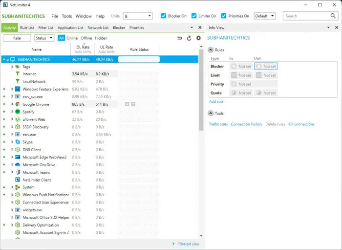 5 Bandwidth Management Tools for Windows 1 NetLimiter