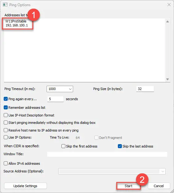 How To Ping Multiple Hosts Or IP Addresses At Once 5 Ping multiple devices at once using PingInfoView