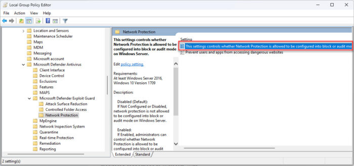 What Is Microsoft Defender Exploit Guard And How To Configure It 6 Policy to configure Network Protection on Windows Server