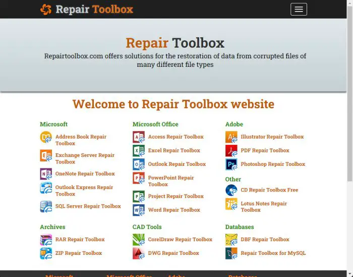 10 Tools To Repair Corrupt Files in Windows 6 Repair Toolbox