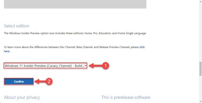 Select the Windows 11 24H2 ISO build