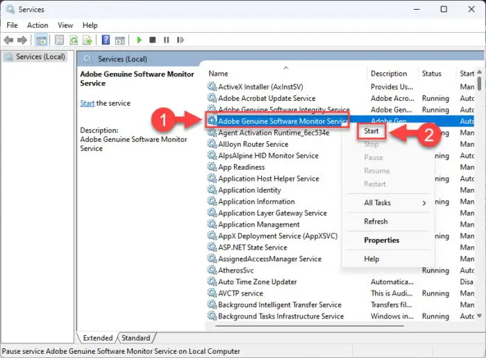 How To Start, Stop, Restart, And Manage Windows Services 7 Start a Windows Service from Service Manager